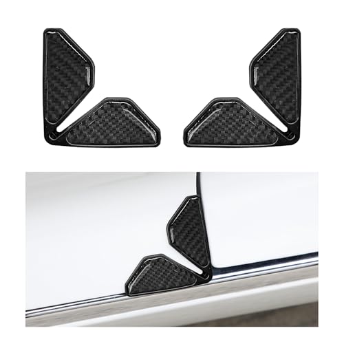 FSTURIOS 2PCS Car Door Protector Edge Guards, Carbon Fiber Anti-Collision Auto Door Corner Protector, Anti-Rub Trim Sticker Front Do or Corner Decoration for Cars Trucks SUVs (Black)