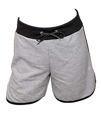 Kit de 3 Shorts Feminino Moletinho New Basic (Preto, Chumbo, Rosa, G)