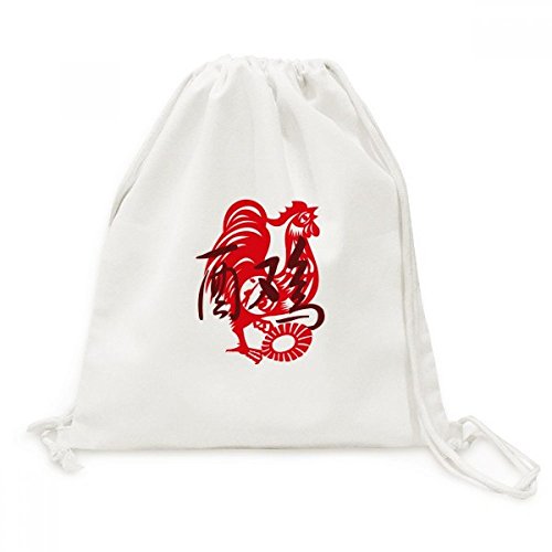 Sac à cordon motif coq nouvel an chinois une idée cadeau originale