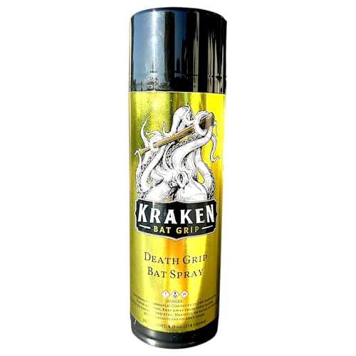 Kraken Death Grip Bat Spray for Baseball Bats and Other Sports Equipment