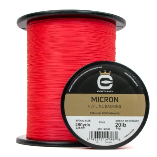 Cortland Micron Backing Fly Fishing, Pink 250 YDS, 30lb
