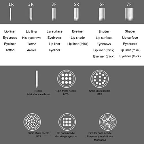 Permanent Makeup Machine, Portable Multifunctional Wireless Rotary Tattoo Machine Kit, Lip Eyebrow Brows Eyeliner Tattoo Miroblading Shading Supplie, Without Needles (Gold) #TOP4