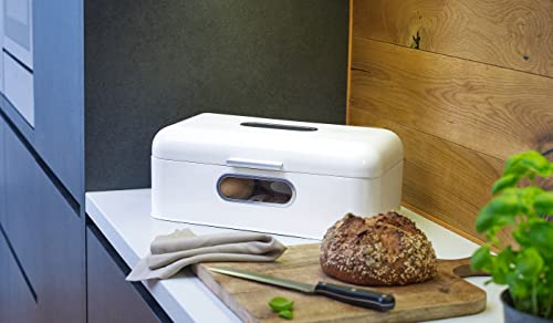 Brotkasten Echtwerk Retro Metall mit Sichtfenster