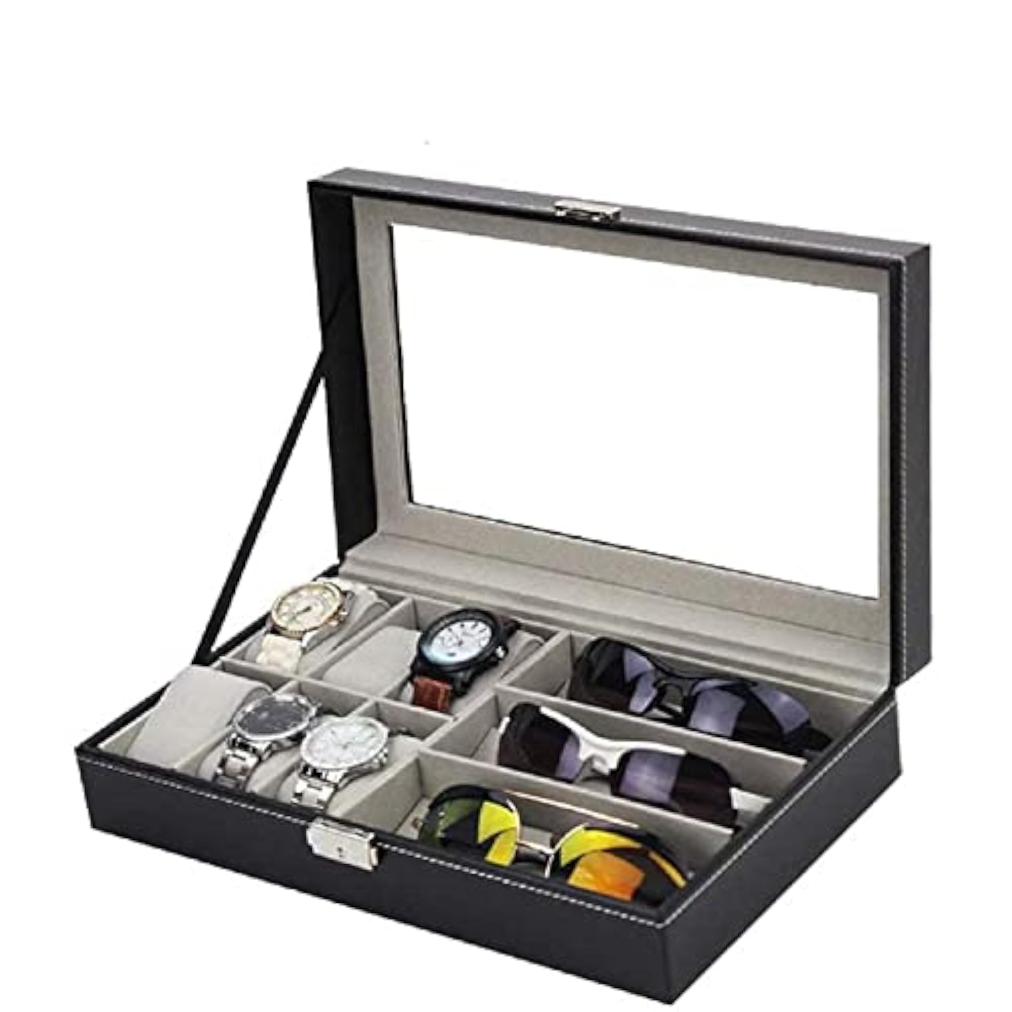 6 Slot Watch Box & 3 Slot Sunglasses Storage Case