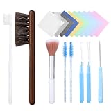 Jewelry Cleaning Kit, Ring Cleaning Brush, Portable Jewelry Care Set Gentle Gold Silver Cleaner, for Rings Earrings Necklaces Eyeglass Frames Watches Diamonds Home Travel Use Tool 16.8cm