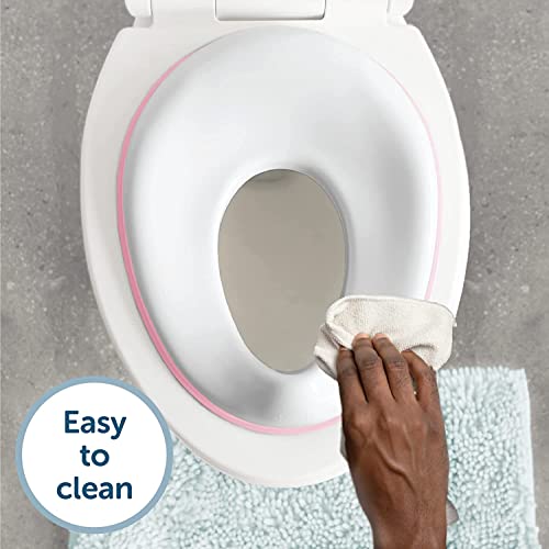 Image of Zeinwap Potty Training Seat for Boys And Girls, Fits Round & Oval Toilets, Non-Slip with Splash Guard, Includes Free Storage Hook (Pink)