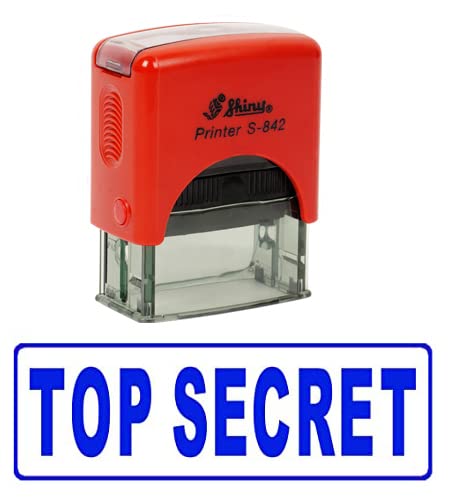 Printtoo TOP Secret Self Inking Rubber Stamp Custom Shiny Office Stationary Stamp