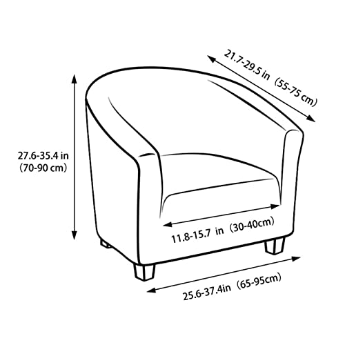 Funda elástica estampada OBASDFD para sillón individual lavable y ajustable 4