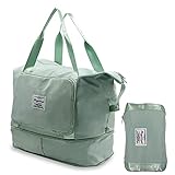 Diseño Plegable: Esta gran bolsa de lona se puede plegar fácilmente para el almacenamiento, el tamaño plegado es pequeño, muy ahorro de espacio y conveniente para el almacenamiento.