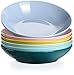 LOVECASA Serie Sweet Servizio di Piatti in Porcellana, Set di Piatti Profondi, Piatti Fondi in Porcellana per 6 Persone, 21CM 550ML, per Primi, Zuppa, Pasta, Insalata, Colore Misto