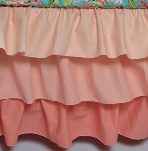Coral Ombre/Gradient Crib Skirt