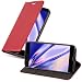Produktbild Cadorabo Hülle für OnePlus 5 in Apfel ROT - Handyhülle mit Magnetverschluss, Standfunktion und Kartenfach - Case Cover Schutzhülle Etui Tasche Book Klapp Style