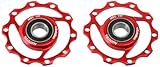 color rojo anodizado MSC Bikes MSC Ultralight Alu7075 T6. 10D - Rulinas de Ciclismo, Color Rojo anodizado