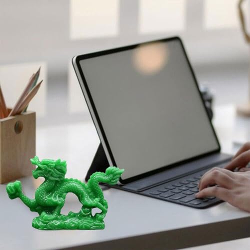 Estatua de Dragón Feng Shui en Resina, Set de 2 Piezas miniatura 2