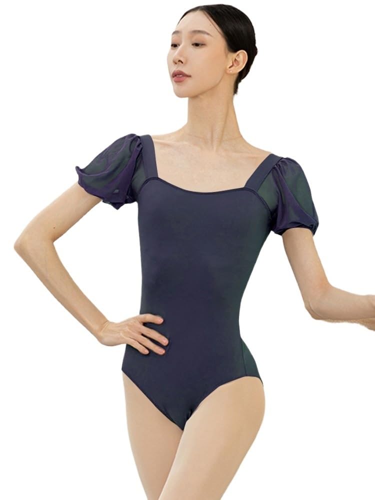Top da Danza Abbigliamento Body da Ballo for Donna, Tuta da Ballo for Adulti, Abbigliamento da Ballo for la Pratica Quotidiana, Body da Yoga(Dark Blue,S)