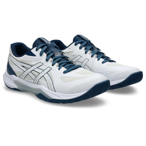 ASICS Men's Gel-Tactic 13 Volleyball Shoes, 9.5, White/MAKO Blue