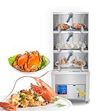 Wtecom Commercial Gas Multi-Functional Energy-Saving Steam Furnace,Seafood Steamer,Gas Steam Cooking System-Gas Type:LNG/LPG,Rapid-Heating,High-Efficiency,For Kitchens & Catering (3 door(6 layer))