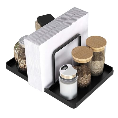 Napkin Holder,Black Serviette Holder,Napkin Dispenser,Standing Pa...