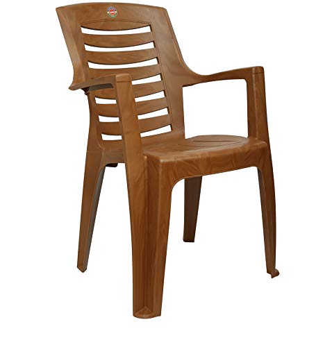 Image of Cello Ultramatt Plastic Full Back Armchair, Set of 6(Sandalwood Brown)