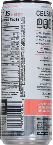 Miniatura 5 de CELSIUS Sparkling Kiwi Guayaba, bebida energética esencial funcional, 12 onzas líquidas (paquete de 2)
