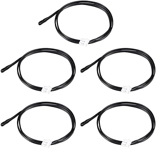 HST Adolf's 5-Piece 10K Temperature Sensor, Digital Temp Transmitter & Extension Cord (Waterproof, Rubber Head)
