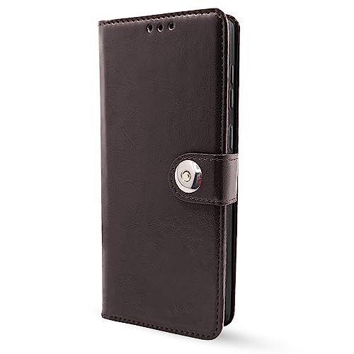 Image of Pikkme Realme 11 Pro / 11 Pro Plus 5G / Narzo 60 Pro 5G Flip Cover Leather Finish | Inside TPU with Card Pockets | Wallet Stand and Shock Proof | Complete Protection Button Flip Case (Coffee)