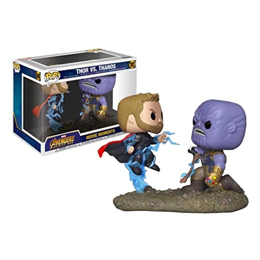 Funko- Pop Bobble 2-Pack: Marvel: Movie Moments: Thor vs Thanos Figura Coleccionable, Multicolor, Talla única (35799)