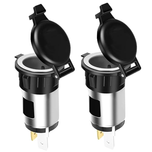 Sebno de encendedor de cigarrillos 2pcs 12V/24 V Reemplazo de encendedor universal de cigarrillos con tapa para moto, ebike, camión, automóvil