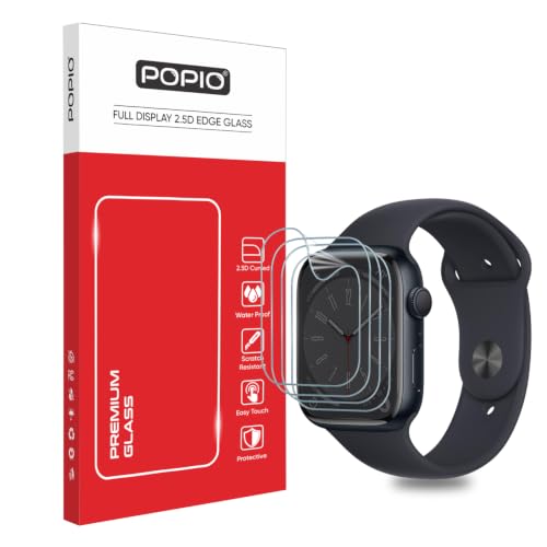 POPIO Acrylic Screen Guard Protector Compatible for Apple watch Series 10, Series 11 46mm (Transparent) with Edge to Edge Full Screen Coverage & Easy Installation Kit, Pack of 4