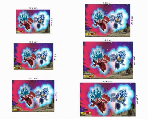 Miniatura 4 de Oedim Fotomural Vinilo Adhesivo Dragon Ball Super Goku Y Vegeta, Producto Oficial, Vinilo Adhesivo Decorativo Para Habitaciones, Decoración Para Paredes, Dbs