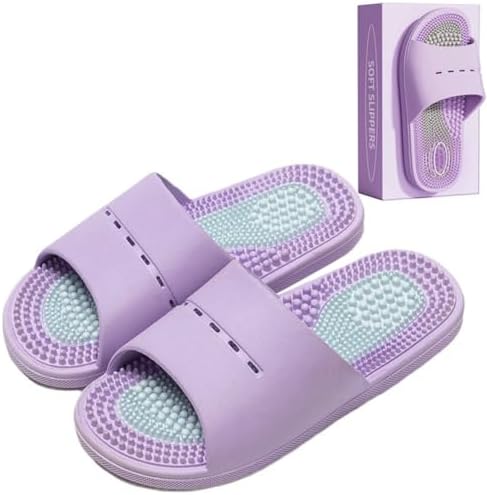 Acupressure Massage Slippers Acupressure Foot Massager Shoes Reflexology Sandals Gift for Men Women Reduce Feet Neuropathy Pain Relief and Tension