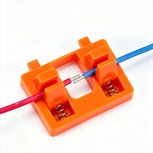 Electric Wire Welding Fixture,Black Base, Helping Hands Holder for Home DIY & Workshop Repairs - Welding Accessories (orange)