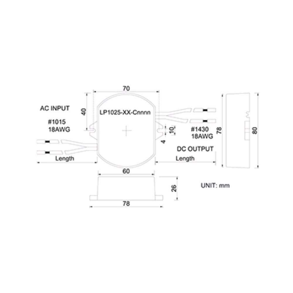 LP1025-24-C0700 25W 700Ma Con. Cur. LED Power Supply 7