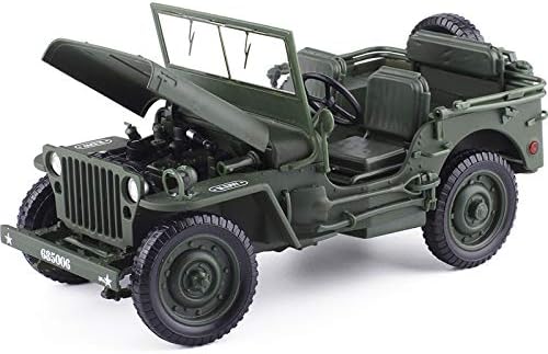 Miniatura 2 de Coche de vehículos Willys de la Segunda Guerra Mundial 1:18 para regalos