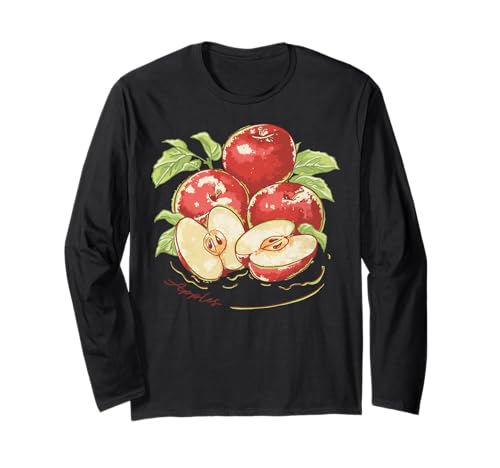 Trendy Apparel Apples Fruit Arrangement Watercolor Painting ����T�V���c