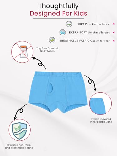 Image of BODYCARE Kids Boy's Trunk Underwear 100% Cotton | Soft Comfortable | Skin Friendly | Innerwear | Pack of 6