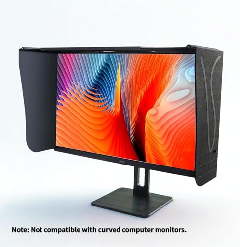 Image of Monitor Hood for 17-27 Inch Screens (Frame Width 16.1-27.9in, Measure Monitor Outer Frame Before Purchase)
