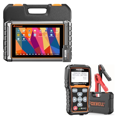 FOXWELL NT909 Bluetooth Bi-Directional Scan Tool and FOXWELL BT705 Car Battery Tester 12V 24V