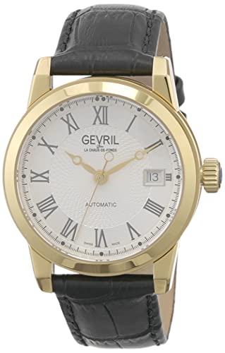 Gevril Men's Madison Swiss Automatic Watch, Genuine Italian Leather Strap