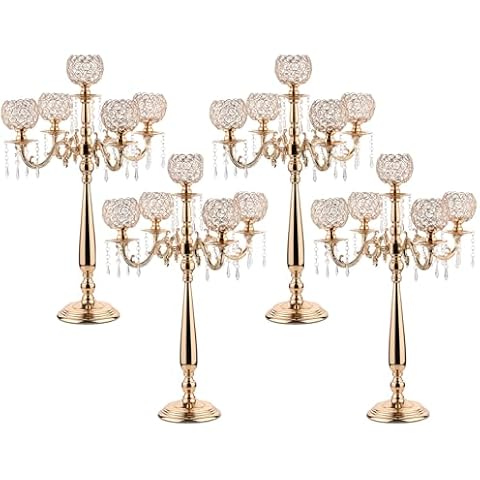 VINCIGANT Crystal Candelabra Wedding Centrepiece Cover