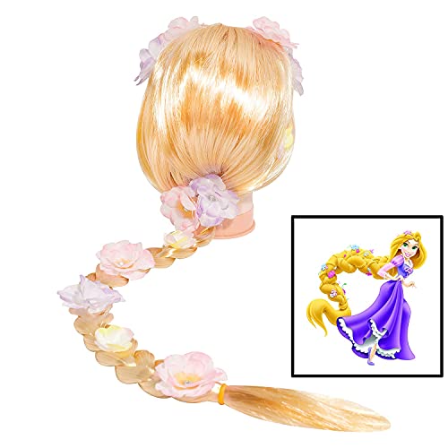 Sincere Party Girls Princess Wig,Rapunzel Plaits Blonde Wig For Girls Halloween Party,Role Playing #TOP5