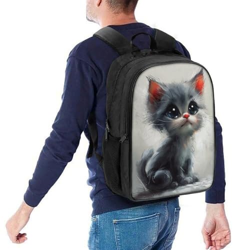 Sac à dos enfant chat 3D idéal pour l'école et sorties camping - 5