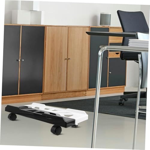 Soporte móvil ajustable para CPU con ruedas, soporte para torre de PC bajo escritorio, carrito multifuncional ahorrador de espacio para oficina en casa miniatura 5