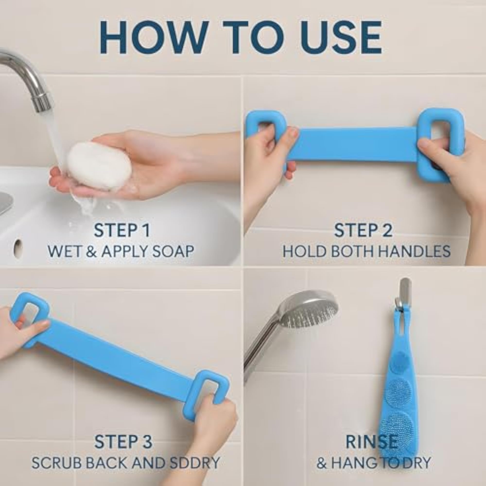 Heda Silicone Back Scrubber for Bath