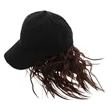 Hemobllo Kurz Lockige Baseballkappen Perücke für Damen Synthetisches Haar Modische Bob Frisur...
