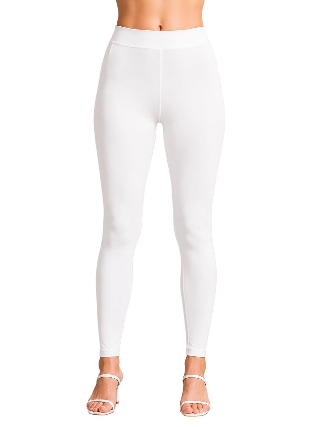 rapx Women's Cotton Ankle Length Leggings for Women Stretchable High Waist Solid Churidar Legging Soft Breathable Casual Ethnic Yoga Gym Office Wear Bottom-picture-34