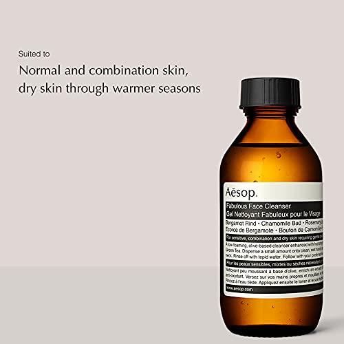 Aesop Fabulous Face Cleanser | 3.6 Oz Foaming Facial Cleanser For Sensitive Skin | Gentle Skin Cleanser For All Skin Types | Paraben-Free, Cruelty-Free & Vegan Cleanser Face Wash #TOP1