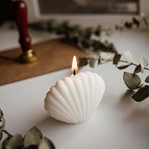 Huakener Seashell Candle Molds, Scallop Silicone Molds For Candle Soap Making Beach Wedding Home Decoration #TOP3