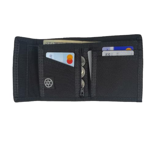 Image of Sprocket Nylon Billfold Wallet with Zippered Coin Pocket (Black Ballistic)