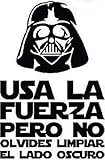  Clapper Vinilo Decorativo Pegatina WC, Decoración para el baño, Frase Darth Vader… WC